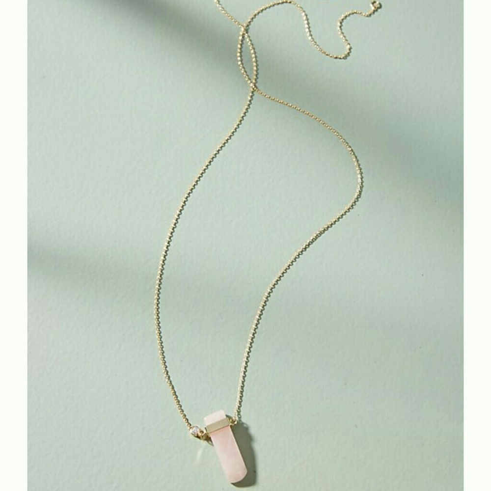Anthropologie Rose Well Wishing Pendant Necklace